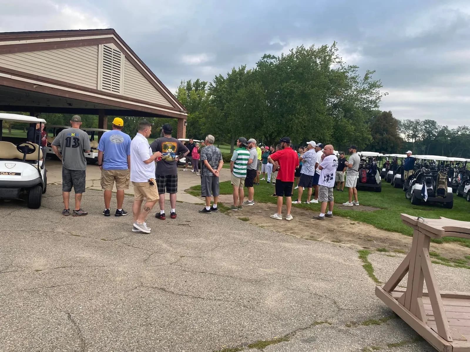 Golfers gathered at a Mission of Hope Cancer Fund golf outing